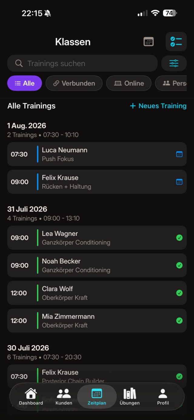 Zeitplan
