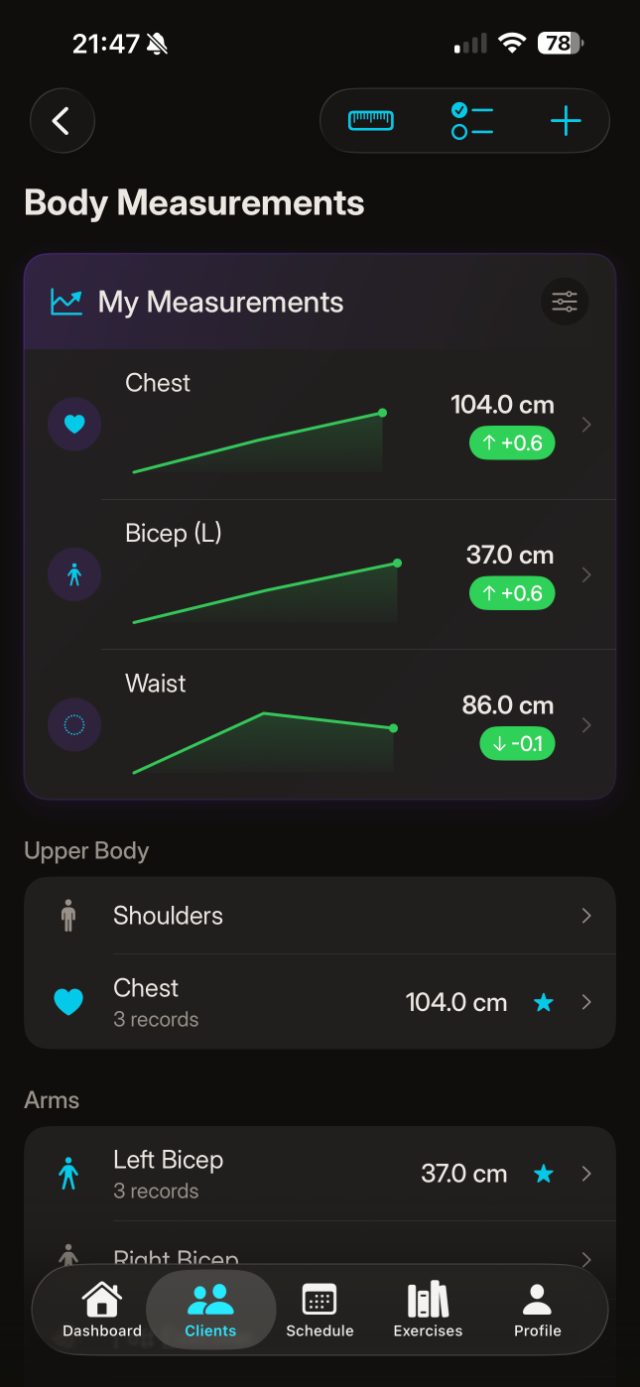 Body measurements